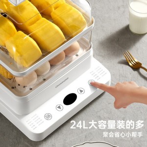 电蒸锅多功能 家用蒸锅24L大容量可视盖 子